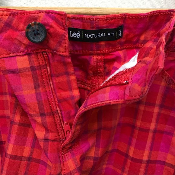 Lee Red Plaid Shorts - Picture 4 of 16